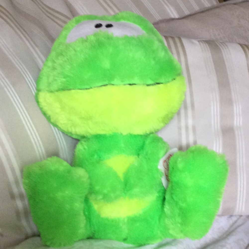 Fiesta Bright Green Plush Frog Toy